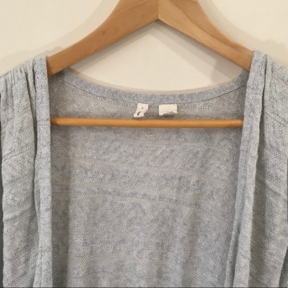 Anthropologie Pravin Tie Front Kimono Sweater Grey - Picture 7 of 10